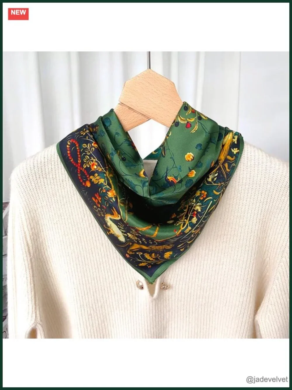 100% Mulberry Silk Square Scarf for Hair 25.6